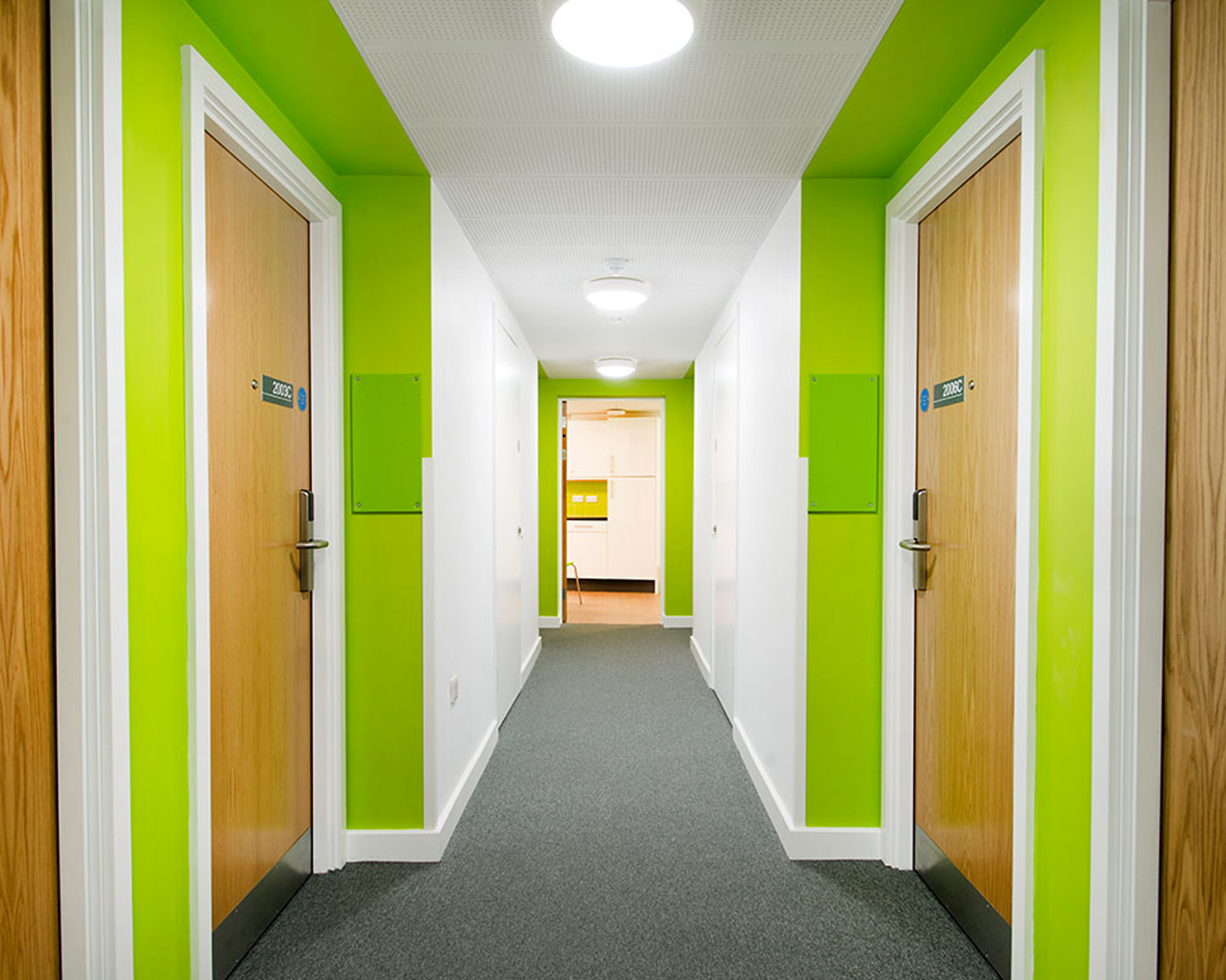 VE Value Engineered Lighting Low Cost Surface Ceiling Light Student Hallway